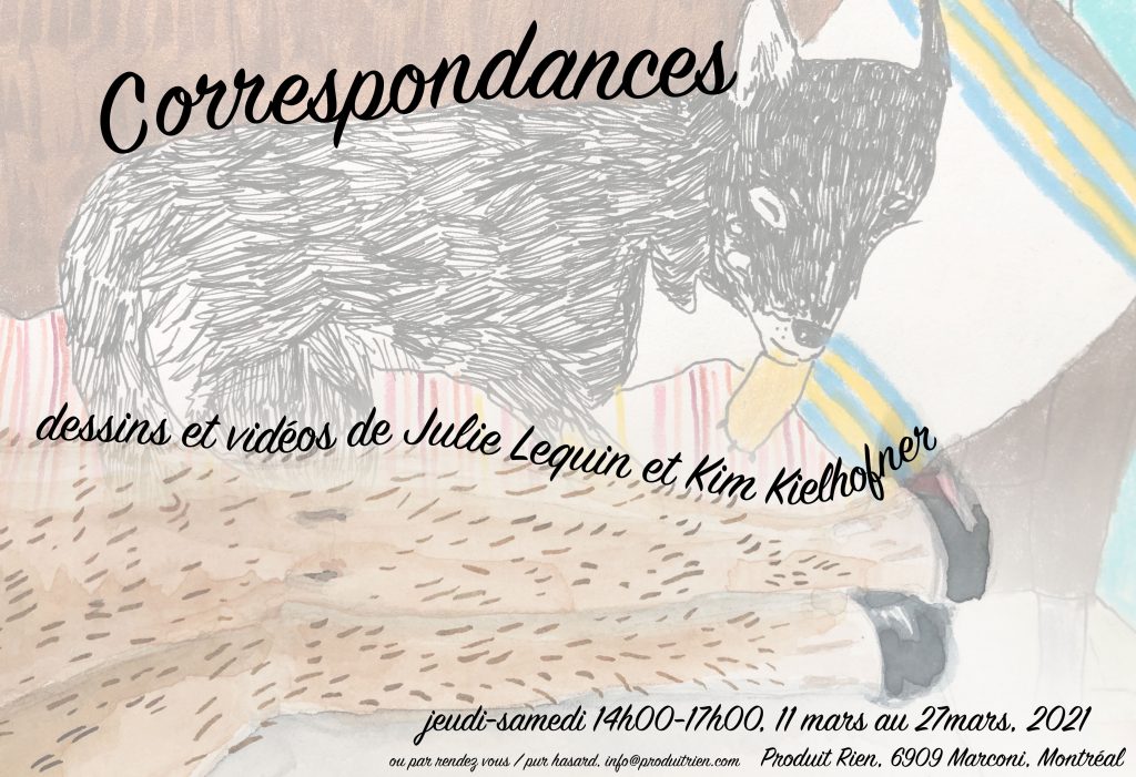 Affiche pour Correspondances : Julie Lequin et Kim Kielhofner